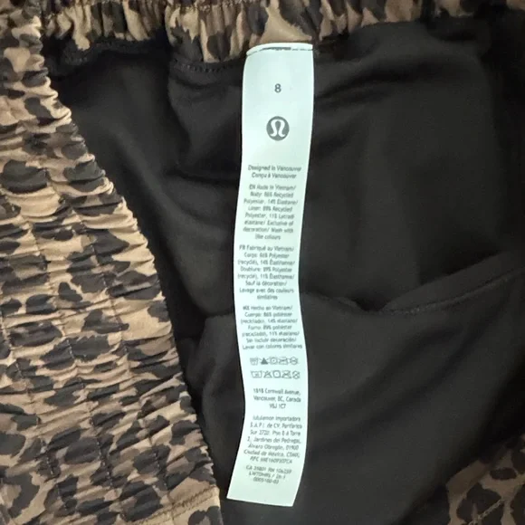 NWT lululemon athletica Leopard Print Athletic Shorts - Picture 3 of 6